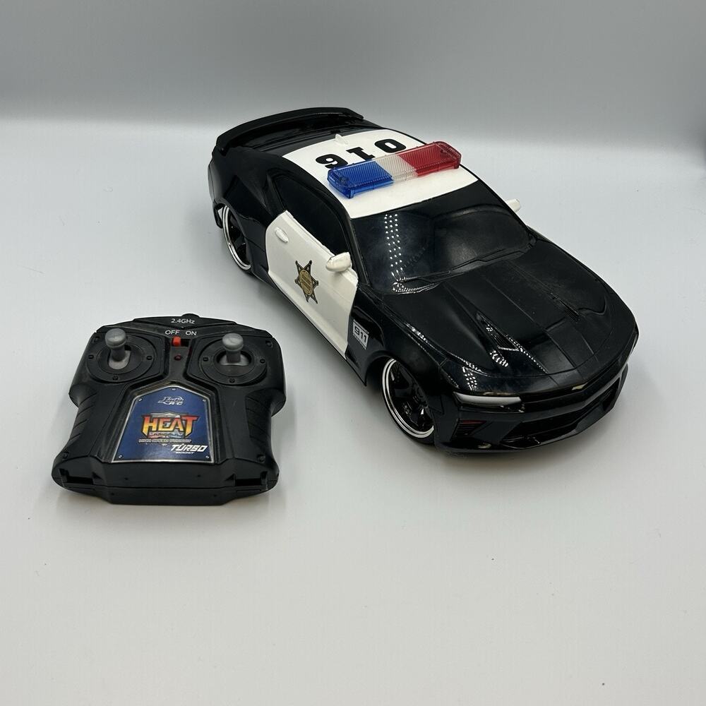 Jada 1:16 R/C Police Dodge Charger SRT High Speed Pursuit W/ Remote Toy - Tested